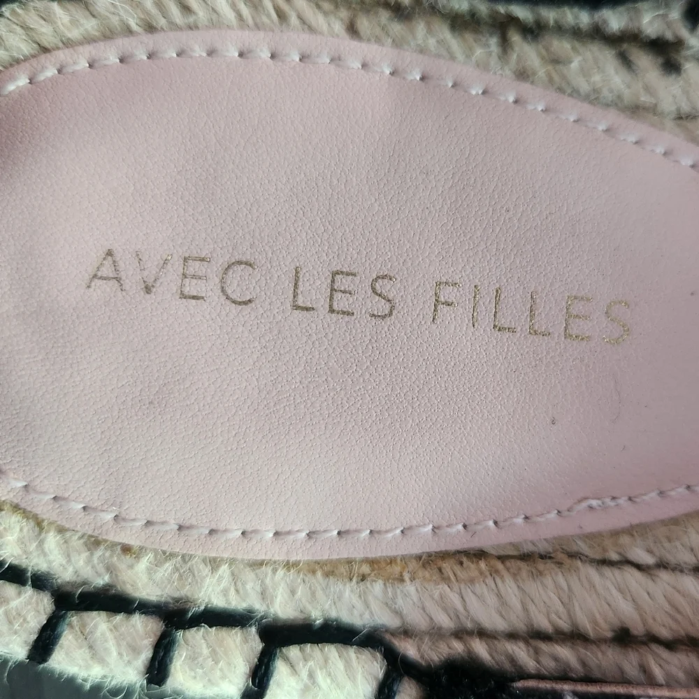 EUC ANTHROPOLOGIE AVEC LES FILLES WOMEN'S BLACK POPPY VAL SLIDE ON SZ9